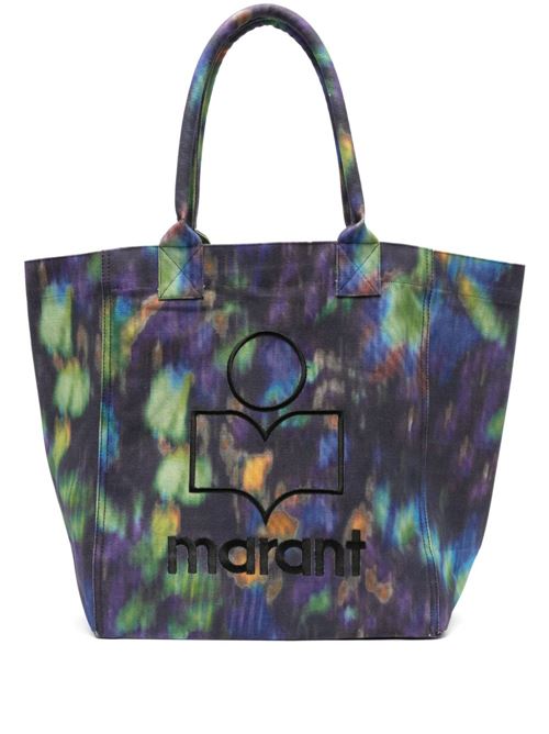 Blue/multicolour organic cotton canvas tie-dye bag Isabel Marant | PM0001FAB1X13MBUGR